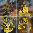 thumbnail image 2 of LYU Christmas Window Stickers Cute PVC Golden Glitter Snowman Elk Snowflake Decal DIY Decoration Removable Wall Door Stickers Christmas Party Decoration Holiday Supplies, 2 of 8