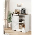 thumbnail image 2 of KFFKFF Armoire de Bar à Café, Armoire de Bar à Café Style Ferme 31,5 x 13,8 x 31,5 Po avec Rangement à 3 Niveaux, Table de Bar à Café avec Porte de Grange, Buffet-Vaisselier Style Ferme, 2 of 9