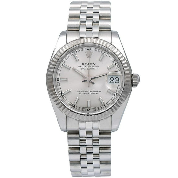 Pre-Owned Rolex Datejust 178274 31MM Silver Dial With Stainless Steel Jubilee Bracelet
