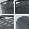 thumbnail image 4 of Drephia 4-Pack 40 L Plastic Laundry Hamper, Large Laundry Basket with Cutout Handles, Gray, 4 of 7