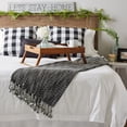 thumbnail image 4 of Contemporary Home Living 4' x 5' Black and White Polka Dot Rectangular Home Essentials Woven Throw, 4 of 7