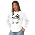 thumbnail image 4 of Crazy Cat Lady Cutie Feline Kitty Women Plus Size Long Sleeve Graphic Tee Brisco Brands 2X, 4 of 5