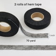 thumbnail image 2 of 70 Yards No Sewing Stitch Hemming Tape,1In Wide Durable Fusible Tape for Clothes,Set of 2,Black,Ideal for Pants,Crafting Projects, 2 of 6