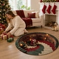 thumbnail image 5 of Christmas 3D Rug,Optical Illusion Round Area Mat, Decorative Deep Vortex Illusion Rug With Depth Pattern,Funny Santa Claus Non-Slip Mats,For Living Room & Bedroom Christmas Decor (A,39.37"), 5 of 7