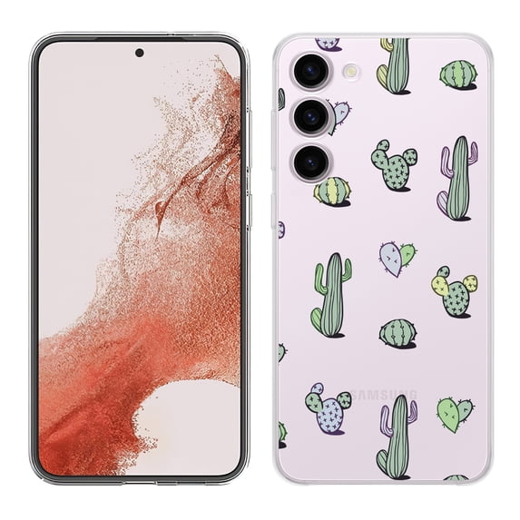 TalkingCase Slim Phone Case Compatible for Samsung Galaxy S23+ Plus 2023, Cacti Pattern Print, Lightweight, Flexible, USA