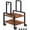 Rustic Brown, variant on Adjustable 2-Tier PC Stand, Computer Tower Stand with 360° Locking Wheels & Hooks, CPU Cart for Floor, Carpet and Under Desk, 15.2" x 11.8" x 26", Black