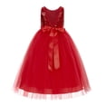 thumbnail image 2 of Ekidsbridal Sequins V-Back Flower Girl Dress Junior Bridesmaid Wedding Pageant LG1 4, 2 of 3