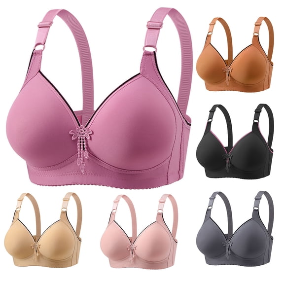 Hrsba Womens Plus Size Bra,Women's Bra Soild Underwear Bra Everyday Comfortable Breathable Bra Underwear,Womens Casual Summer Bra,Womens Bra