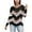 Black, variant on Fesfesfes Women Sweaters Wave Contrast Color Long-sleeved Pullover Loose Casual Sweater Clothes Sale