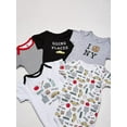 thumbnail image 2 of Hudson Baby Infant Boy Cotton Bodysuits 5pk, New York, 9-12 Months, 2 of 4