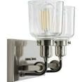 thumbnail image 4 of Progress Lighting Rushton 2-Light Wall Sconce, Brushed Nickel, Clear Glass Shades, 4 of 7