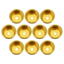 MLINS 10pcs Gold Candlestick Holder With Hole Candle Drip Protector Wedding Tealight Cup Pillar Candles Holder For Taper Candlesticks And Led Candles Holder