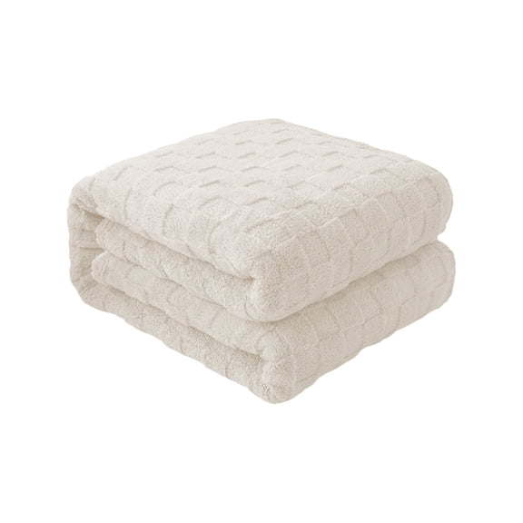 Fleece Blanket Double-Sided Edged Coral Velvet Warm Blanket Lint-Free Non-Slip Sofa Throw Blanket Home Travel Portable Blanket