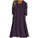 thumbnail image 2 of mfyjkho Vestidos para mujer, Vestido de manga larga con capucha y bolsillos de color liso a la moda para mujer Vestidos de playa para mujer xxxxl, 2 of 5