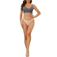 thumbnail image 2 of Agnes Orinda Women's Plus Size Comfortable Soft Push Up Lingerie Embroidery Lace Bralette, 2 of 7