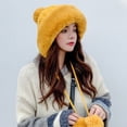 thumbnail image 4 of CoCopeaunts Winter Warm Knit Hat Women Thicken Ski Snow Cap Girls PomPoms Women Beanie Hats Female Skullies Knit Hat Soft Outdoor Cap, 4 of 6