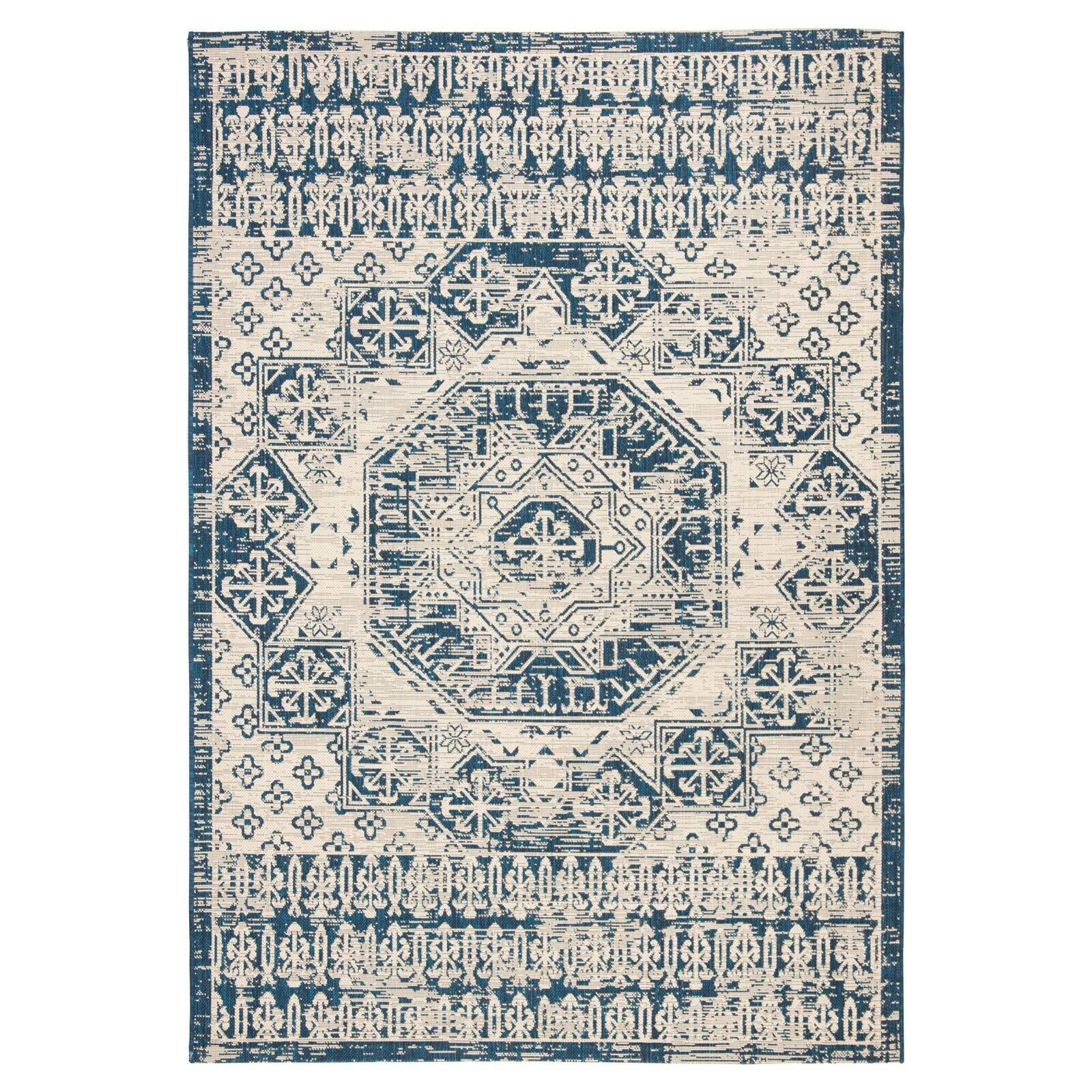 Safavieh Courtyard Tangier Faded Aztec Indoor/Outdoor Area ...