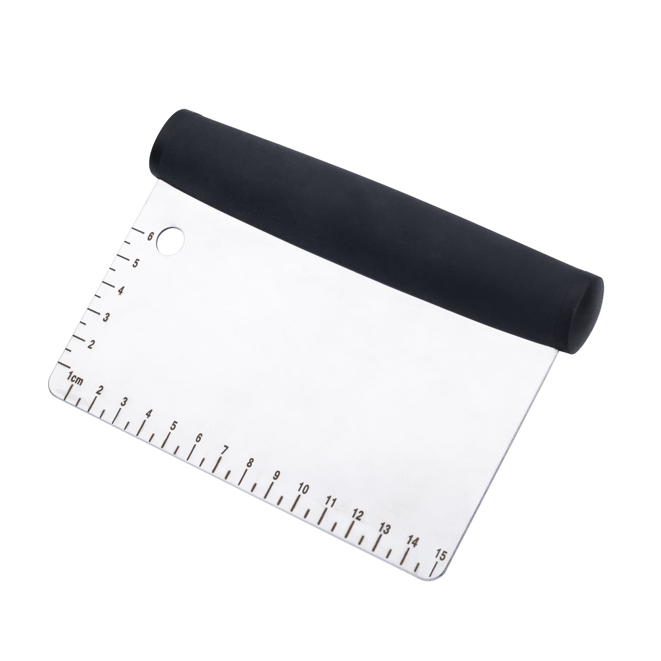 Mainstays Stainless Steel Kitchen Bench Scraper with Soft Grip Handle – 1-Piece Dough Cutter