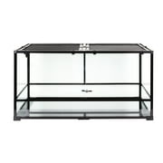 REPTI ZOO 120 gallon Black Knock Down Reptile Glass Terrarium