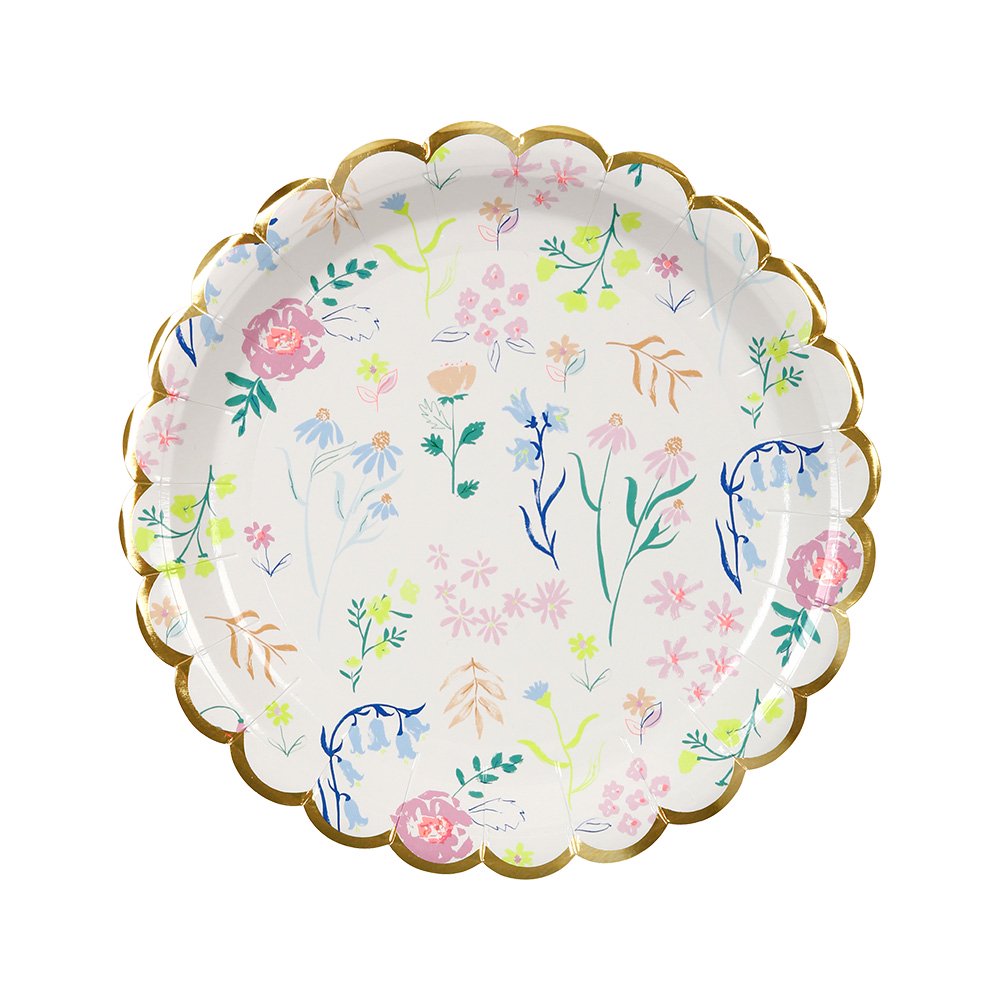 Meri Meri Floral Plates Sm , 8ct