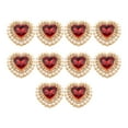 thumbnail image 2 of amagogo 10 Pieces Heart Shaped Buttons DIY Decorative Wedding Supplies Sewing Crafts for Red Gold, 2 of 9
