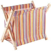 Fold-Up Wooden Yarn Arts Caddy Organization Storage Tangle Free Yarn Caddy Bag Organizer Folding Basket for Knitting Yarn Crotchet