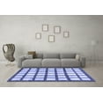 thumbnail image 3 of Ahgly Company Indoor Rectangle Checkered Blue Modern Area Rugs, 6' x 9', 3 of 4