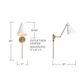 thumbnail image 2 of 1 Light Wall Sconce In Minimalist Style-26 Inches Tall And 7 Inches Wide-Aged Brass, Black Finish Capital Lighting 650111Ab, 2 of 7