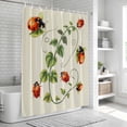 thumbnail image 6 of Ladybugs Eucalyptus Shower Curtain, Waterproof Shower Curtains for Bathroom, Spring Botanical Leaves Green Washable Fabric Bathtub Curtain Set Bath Decor with 12 Hooks Standard 72"x72", 6 of 8