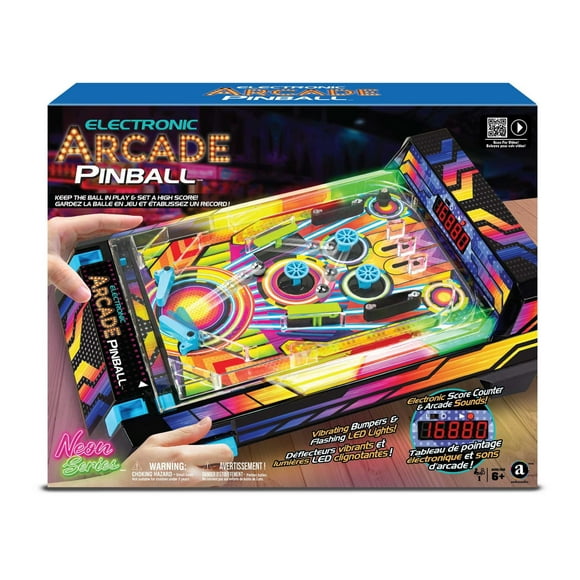 ELECTRONIC ARCADE PINBALL, Recommended for ages 6 and over.