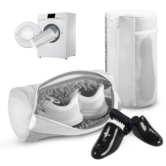 Avoalre Shoe Washing Bag for Washing Machine, Deep Cleaning Laundry Shoe Bag with Shoe Tree, Durable & Reusable for Various Shoes