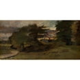 thumbnail image 2 of John Constable 18x11 Black Ornate Wood Framed Double Matted Museum Art Print Titled - Landscape with Cottages (1809-10), 2 of 5