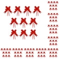 thumbnail image 3 of Bewildely 10 piezas Bow Pull Decor Home Multi-colores Festive Packing Crafts Ligero Hand-Pulled Flower Christmas Car Red Gold oro rojo 10piezas, 3 of 6