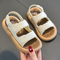 thumbnail image 4 of Godom Girl Sandals Summer Open Toe Flats Shoes Dress Sandal for Toddler Little Big Kid, 4 of 7