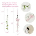 thumbnail image 2 of Wrapables Cute Aesthetic Y2K Cell Phone Charms, Accessories for Keychain Handbag Pendant (Set of 2), Lilies and Bows, 2 of 6