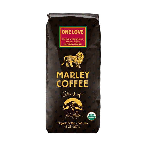 Marley Coffee One Love Organic Ground Coffee 8 oz Bags Single Pack