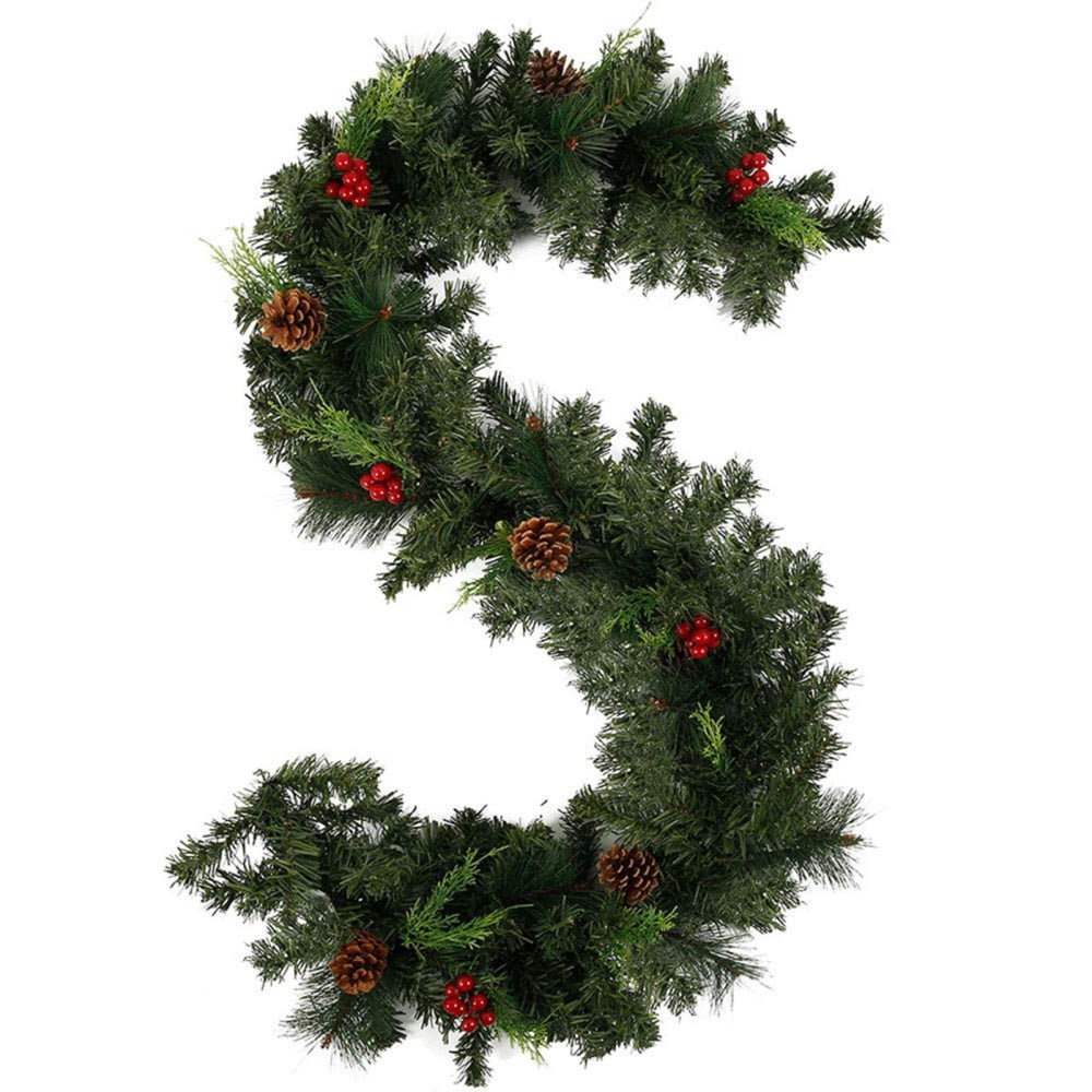 Christmas Garland Decoration Greenery Outdoor Lighted Pine Garland