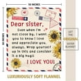 thumbnail image 5 of Sister Birthday Gifts, Sisters Gifts from Sister, Sister Day Gifts for Big Sister Little Sister, Gifts for Sister on Christmas, Dear Sister Blanket, 60" * 50", 5 of 5