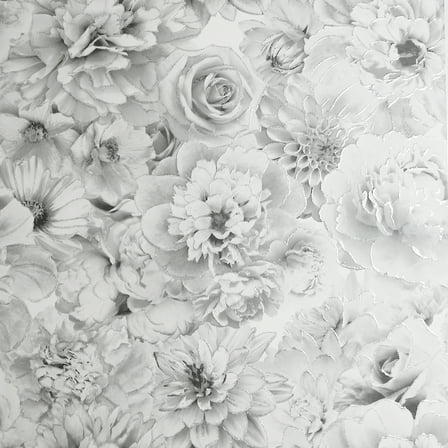 Arthouse Clarissa Grey Glitter Bloom Wallpaper