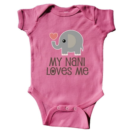 

Inktastic My Nani Loves Me Grandson Granddaughter Gift Baby Boy or Baby Girl Bodysuit