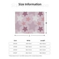 thumbnail image 4 of YFYANG Lightweight Warm Flannel Blanket, Pink Star Texture Throw Blanket for Bed, Sofa, Travel, Camping, 60"x50", 4 of 7