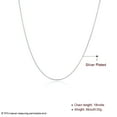 thumbnail image 4 of DESIGNICE Solid 925 Sterling Silver Chain Necklace, 1mm, 16-24 Inch, 4 of 4