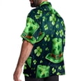 thumbnail image 3 of Saint Patrick's Day Men's Short Sleeve Poplin Shirts with Spread Collar Tops, Casual Printed Button Down Short Summer Beach Shirts for Men and Women, 3 of 6