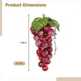 thumbnail image 4 of 8 Bunches Realistic Fake Grapes, Artificial Fruit Decor with Dewdrop Effect, Purplish-Red Lifelike Vineyard Display, Long-lasting Photography Props for Home Kitchen, 4 of 5
