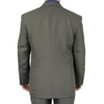thumbnail image 5 of Stylish 2pc. Men's Regular Fit Dress Suit with 1 Free Pair of Socks - Charcoal Gray 64R, 5 of 6