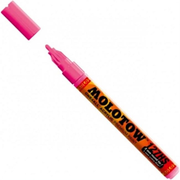 Molotow M127231 2 mm Fine Tip Acrylic Pump Marker, Fluorescent Neon Pink