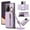 Purple, variant on Decase Compatible with Samsung Galaxy Note 20 Ultra Case with Card Holder and Strap for Women,Crossbody Lanyard,Stand Ring Kickstand,Snap Clasp,Phone Wallet Case,Black