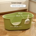 thumbnail image 1 of Extra-large Cat Litter Box Semi-enclosed Spatter-proof Cat Toilet Odor-proof Cat Sandbox Puppy Litter Tray Pet Cleaning Products ShopWise Round, 1 of 14