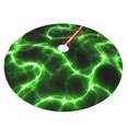 thumbnail image 2 of Kll 48" Christmas Tree Skirt Green Lightning Xmas Tree Skirts Mat For New Year Xmas Holiday Party Indoor Outdoor Home Decoration, 2 of 9