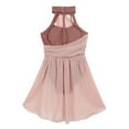 thumbnail image 6 of Aiihoo Girls Mock-Neck Chiffon Dance Dress for Contemporary Ballet Dance Dusty Pink 10, 6 of 6